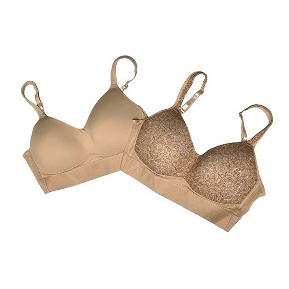 Rhonda Shear Other - Rhonda Shear Molded Cup Bra with Cross Back Mesh Detail 2 Pack LARGE